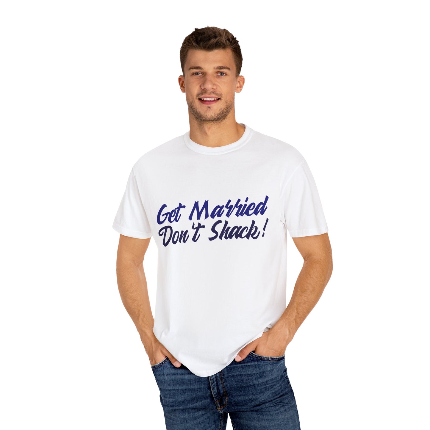 Get Married, By Mrs. Harris-Unisex Garment-Dyed T-shirt