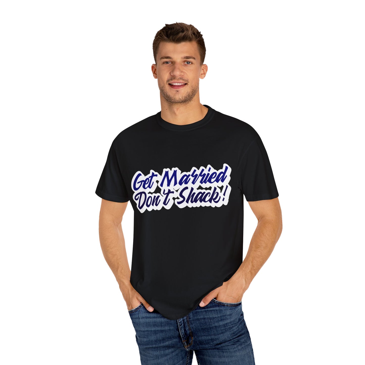 Get Married, By Mrs. Harris-Unisex Garment-Dyed T-shirt