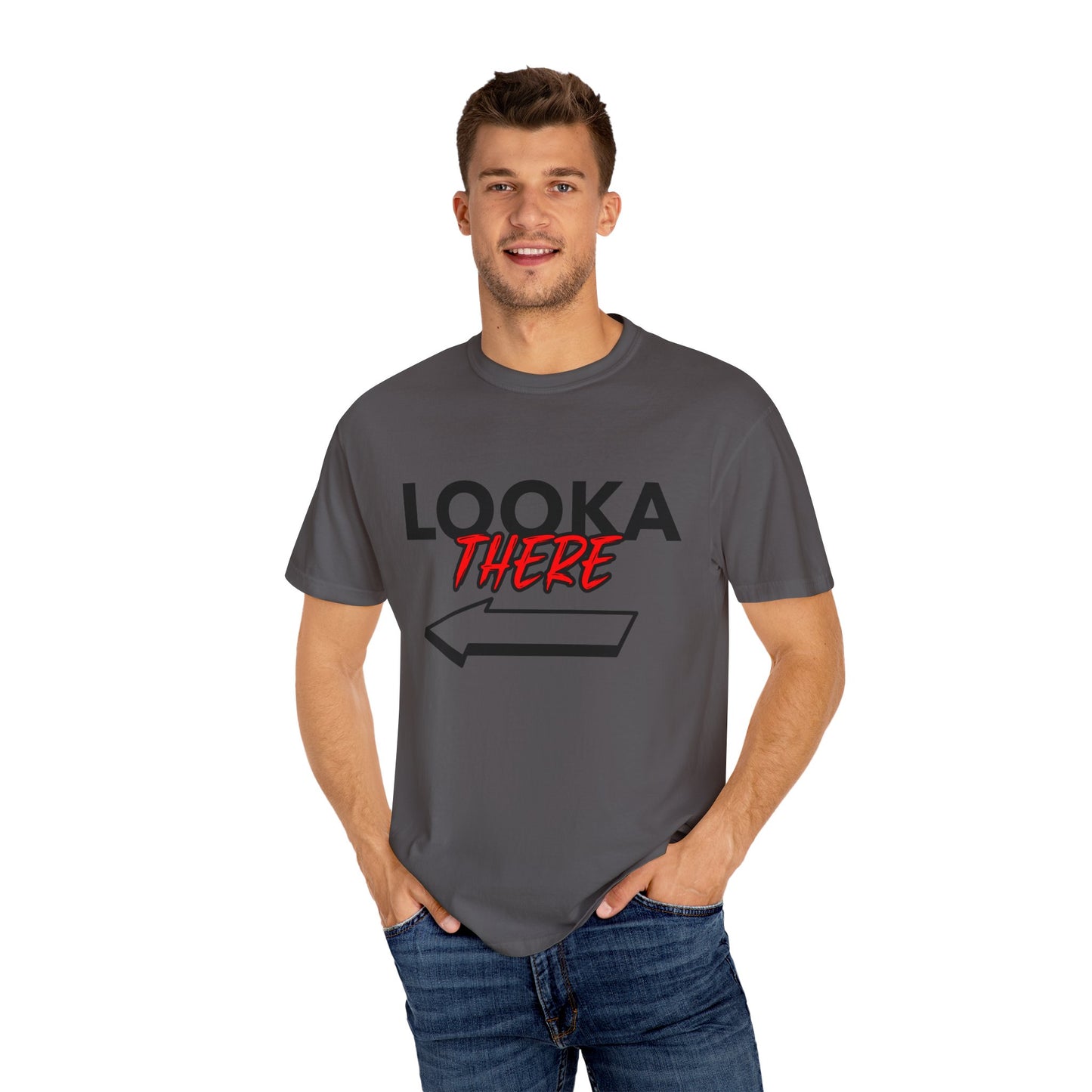 Looka There, By Mrs. Harris- Unisex Garment-Dyed T-shirt