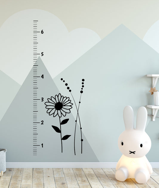 Wall Decal- Height Chart- Sunflower