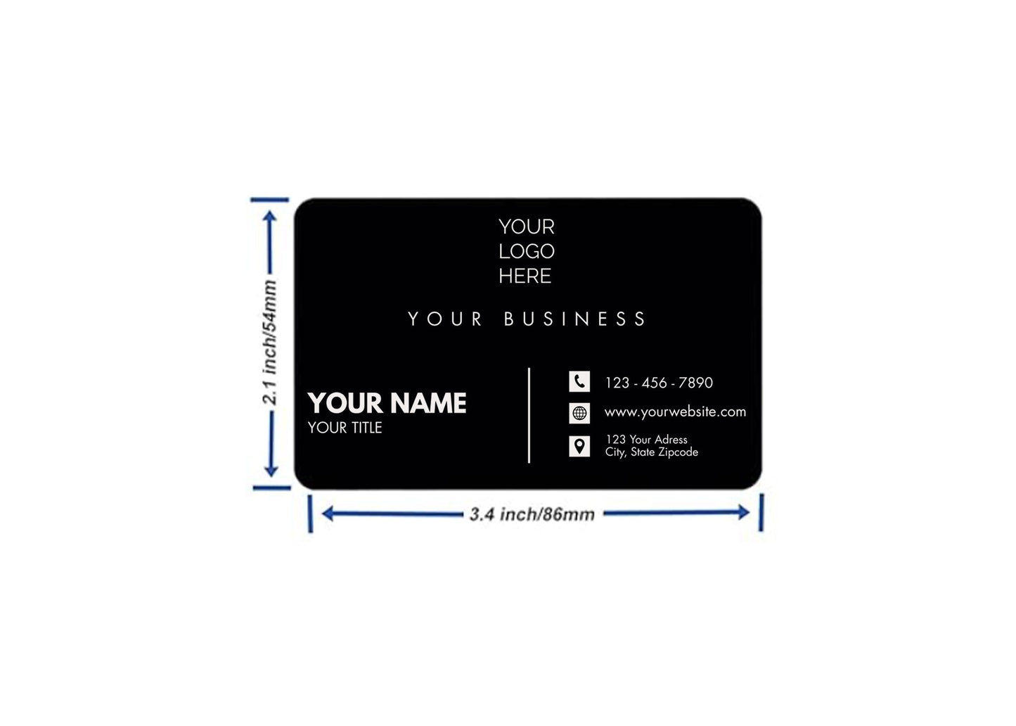 Personalized Metal Business Cards - Custom Engraved
