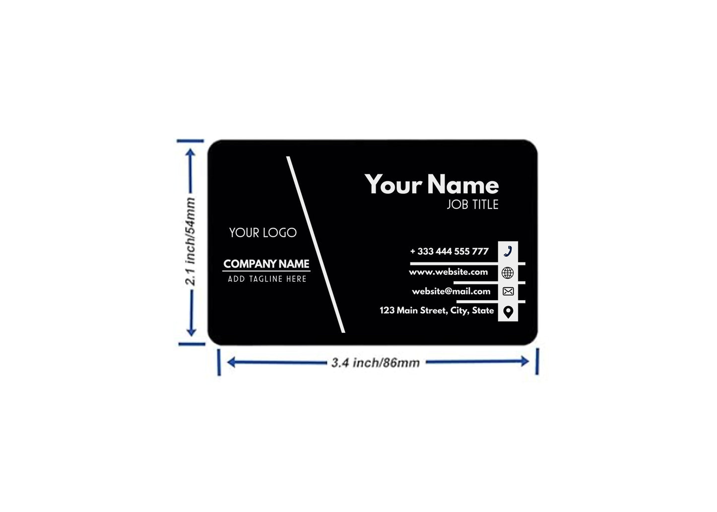 Personalized Metal Business Cards - Custom Engraved